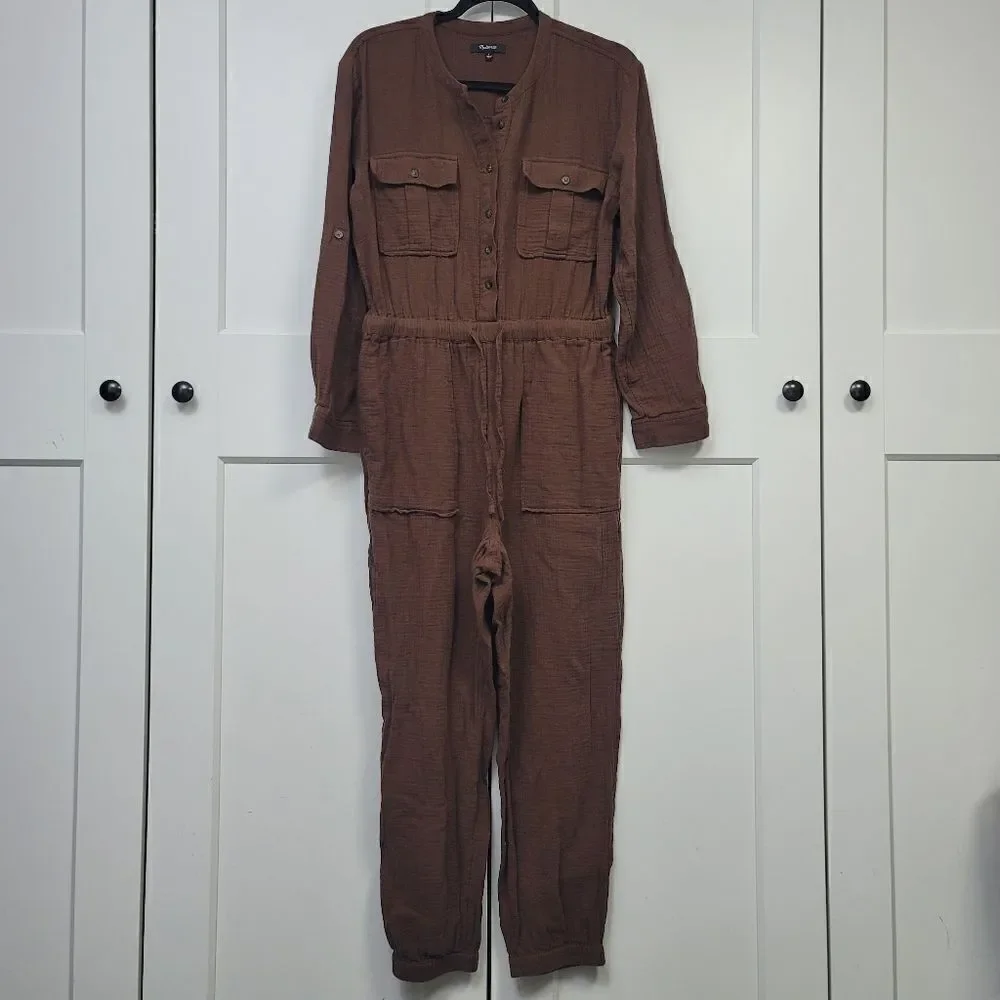 Madewell lightspun tapered leg jumpsuit size 8